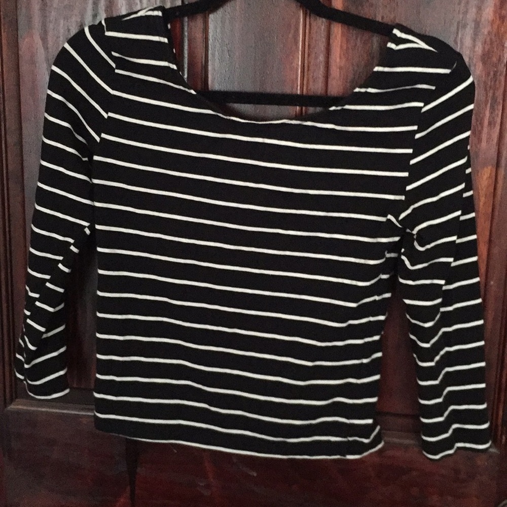Long sleeve striped top